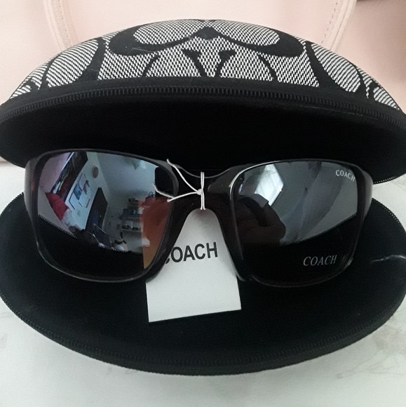 COACH BROWN MONOGRAM SUNGLASSES - Picture 7 of 11
